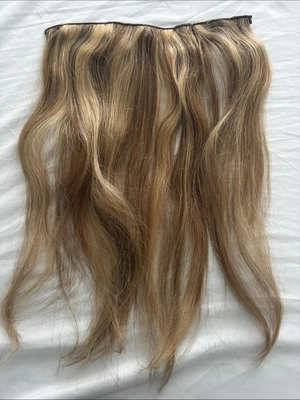 Blonde Clip-In Hair Extension Weft - Natural Blonde clip in human